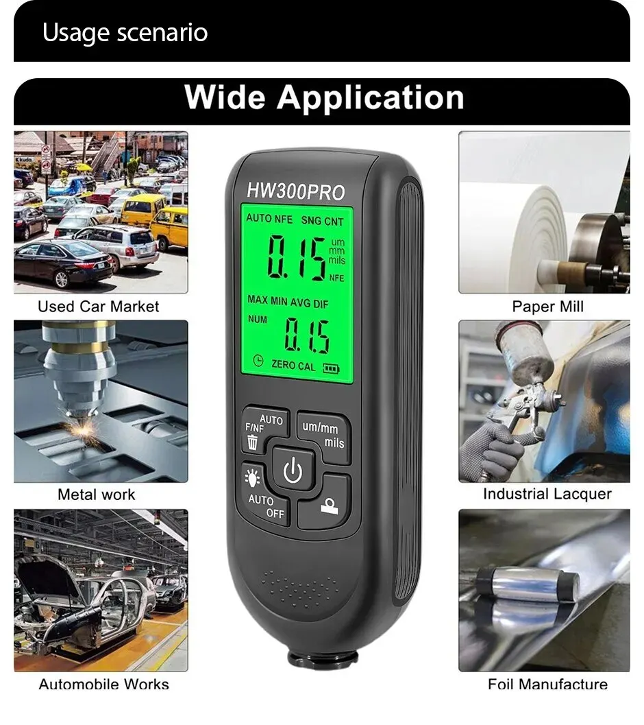 HW-300PRO Automatic Coating Th - Paint Thickness Gauge recension och pris