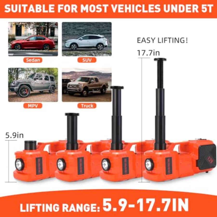 Electric Car Jack Set 5 Ton Hy - Hydraulic Car Lift recension och pris